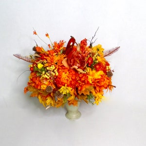 Fall Floral Arrangement, Fall Table Centerpiece, Fall Centerpiece, Autumn Centerpiece, Thanksgiving Table Centerpiece, Fall Decor, Autumn image 6