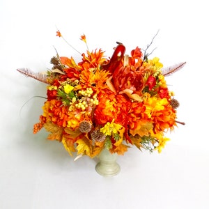 Fall Floral Arrangement, Fall Table Centerpiece, Fall Centerpiece, Autumn Centerpiece, Thanksgiving Table Centerpiece, Fall Decor, Autumn image 2