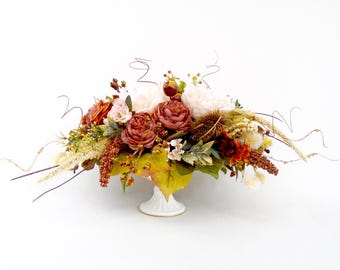 Fall Floral Arrangement, Fall Table Decor, Thanksgiving Centerpiece, Fall Centerpiece, Home Decor, Thanksgiving Floral, Fall Home Decor
