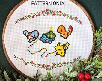 クリスマス スターター クロスステッチ パターン! (パターンのみ)