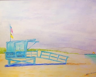Manhattan Beach - on watercolor paper