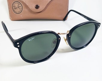 Ray Ban Bausch & Lomb W0863 « Premier B » Lunettes de soleil B+L noires vintage dans un étui