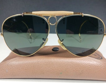 Ray Ban Bausch & Lomb Outdoorsman Shooter 62-14 B+L Sunglasses US Made w/Case