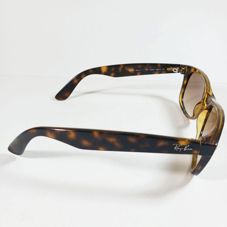 Ray Ban RB 2132 710/51 Tortoise Brown New Wayfarer Gradient Sunglasses w/Case image 5