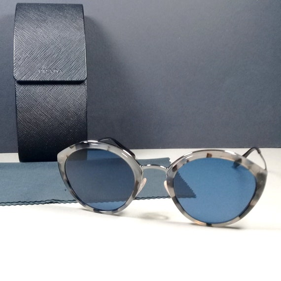 Prada sunglasses with gray and black square frames and clear gray lenses -  BELORN