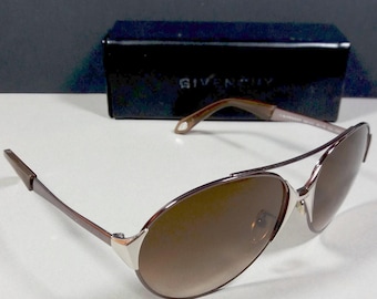 Givenchy Paris *3 SGV A12 Graduated Brown Col.0545 Unisex Pilot Sunglasses