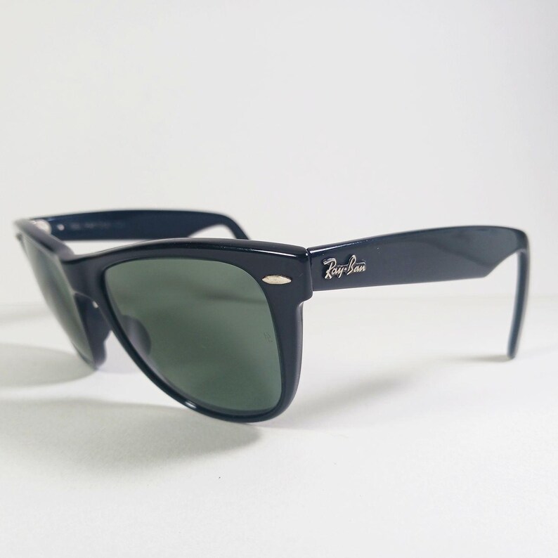 B&L Ray Ban Wayfarer II L1724 W0AW Black Bausch and Lomb Sunglasses US Made image 2