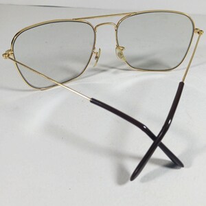 B&L Ray Ban Caravan Vintage Gold‑Filled Sunglasses 58‑16 with Photogray Lenses image 7