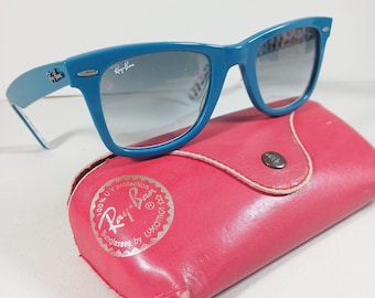 Ray Ban RB 2140 1044/32 Blue Comics Print Special Series #3 Sunglasses w/Case