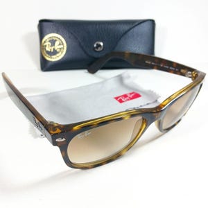 Ray Ban RB 2132 710/51 Tortoise Brown New Wayfarer Farbverlauf Sonnenbrille mit Etui