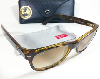 Gafas de sol Ray Ban RB 2132 710/51 New Wayfarer con degradado en marrón tortuga y estuche