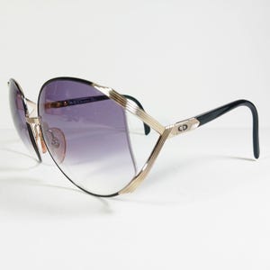 Christian Dior Black/Gold CD 2250 48 63-17 Vintage Optyl Sunglasses Austria