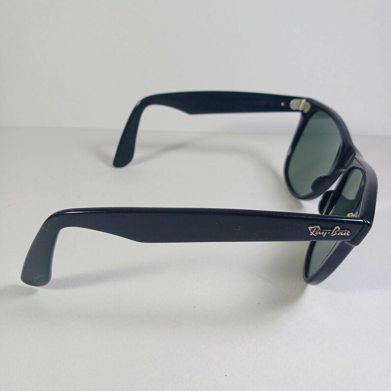 B&L Ray Ban Wayfarer II L1724 W0AW Black Bausch and Lomb Sunglasses US Made image 5