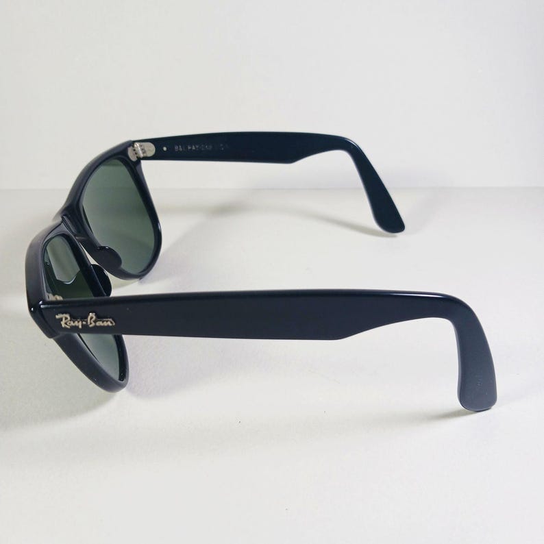 B&L Ray Ban Wayfarer II L1724 W0AW Black Bausch and Lomb Sunglasses US Made image 7