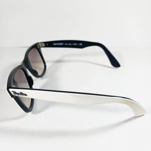 Ray Ban RB 2140 956/32 wit/zwarte Wayfarer-uniseks handgemaakte zonnebril Italië afbeelding 6