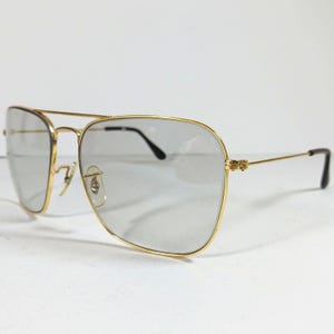 B&L Ray Ban Caravan Vintage Gold‑Filled Sunglasses 58‑16 with Photogray Lenses image 4