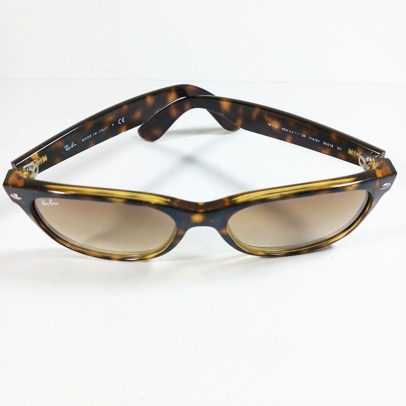 Ray Ban RB 2132 710/51 Tortoise Brown New Wayfarer Gradient Sunglasses w/Case image 6