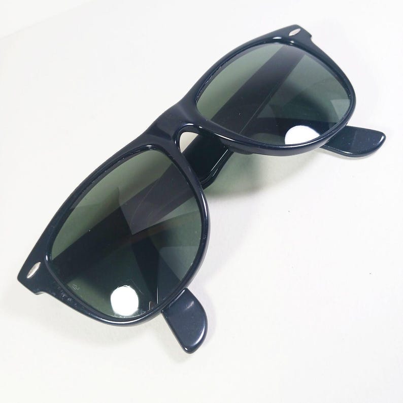 B&L Ray Ban Wayfarer II L1724 W0AW Black Bausch and Lomb Sunglasses US Made image 3