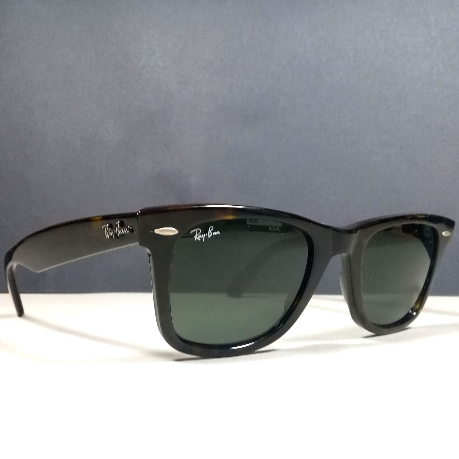 Ray Ban RB2140 902 Wayfarer Tortoise Brown Frame W/green | Etsy Australia