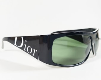 Christian Dior YOURDIOR1 Galliano Era Black & White Y2k Logos Wrap Sunglasses