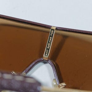 B&L Ray Ban Wings LEATHERS Sunglasses – Brown Shield – Original Case and Tag image 6