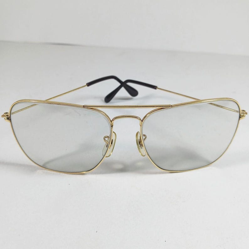 B&L Ray Ban Caravan Vintage Gold‑Filled Sunglasses 58‑16 with Photogray Lenses image 1