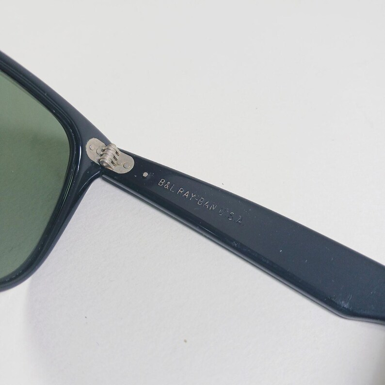 B&L Ray Ban Wayfarer II L1724 W0AW Black Bausch and Lomb Sunglasses US Made image 9