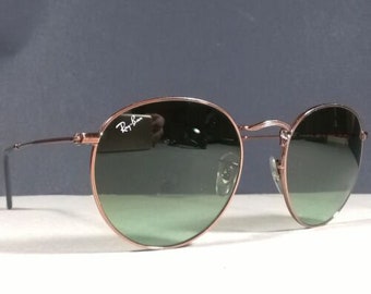 Ray Ban RB 3447 Gold Round Metal Unisex Sunglasses