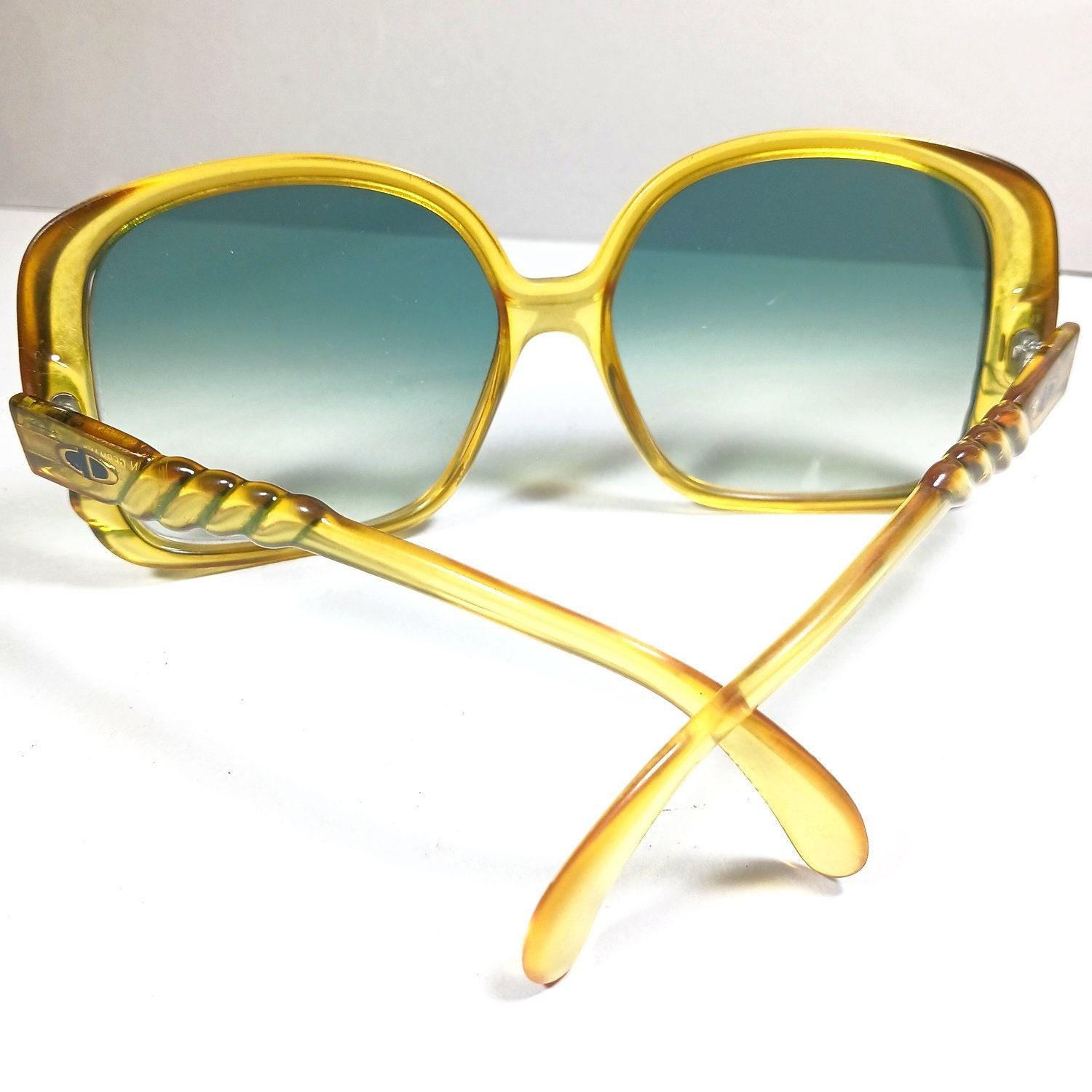 Christian Dior Rare Vintage Sunglasses Dark Gold Mirrored