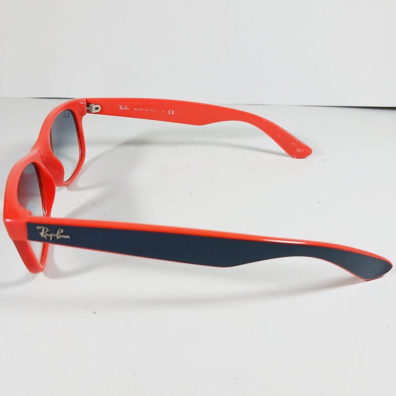 Ray Ban RB 2132 789/3F Orange/Blue New Wayfarer Unisex Sunglasses w/Case image 8