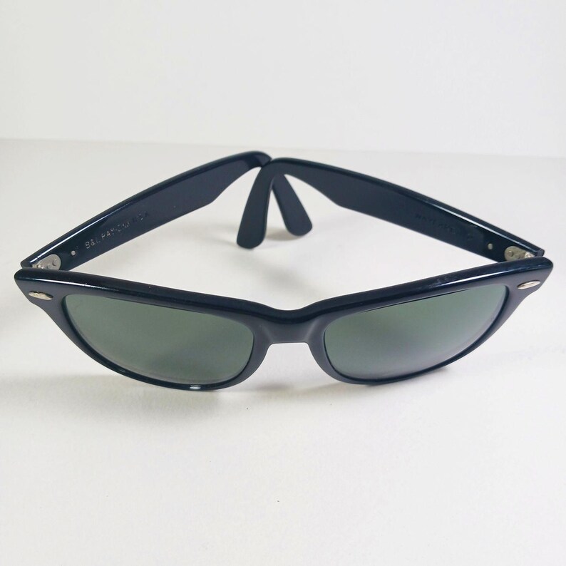 B&L Ray Ban Wayfarer II L1724 W0AW Black Bausch and Lomb Sunglasses US Made image 6