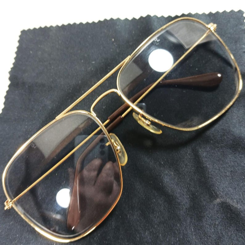 B&L Ray Ban Caravan Vintage Gold‑Filled Sunglasses 58‑16 with Photogray Lenses image 5