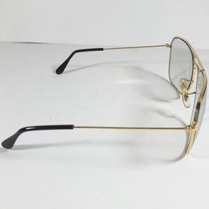 B&L Ray Ban Caravan Vintage Gold‑Filled Sunglasses 58‑16 with Photogray Lenses image 6