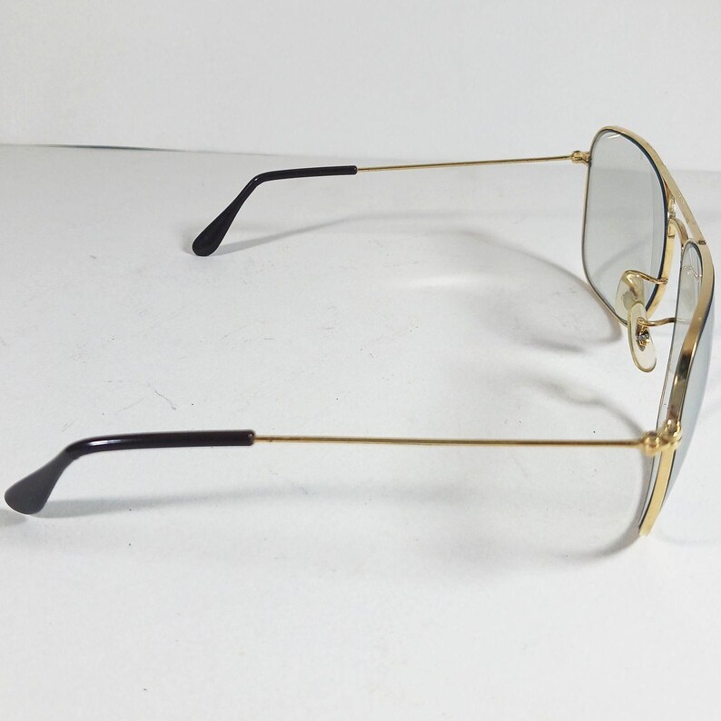 B&L Ray Ban Caravan Vintage Gold‑Filled Sunglasses 58‑16 with Photogray Lenses image 6