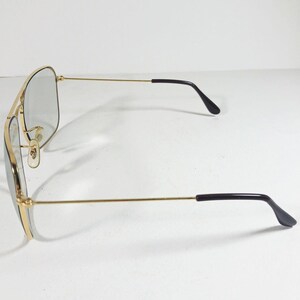B&L Ray Ban Caravan Vintage Gold‑Filled Sunglasses 58‑16 with Photogray Lenses image 8