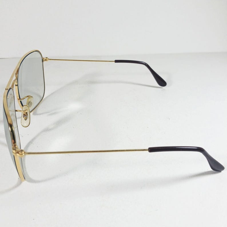 B&L Ray Ban Caravan Vintage Gold‑Filled Sunglasses 58‑16 with Photogray Lenses image 8