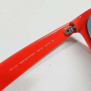 Ray Ban RB 2132 789/3F Orange/Blue New Wayfarer Unisex Sunglasses w/Case image 10