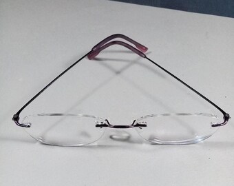 New Calvin Klein Rimless Eyeglasses Gunmetal Frames Discontinued Model Made in Japan Discounted Closeout SALE Ships FREE in USA Etsy