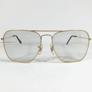 B&L Ray Ban Caravan Vintage Gold‑Filled Sunglasses 58‑16 with Photogray Lenses image 3