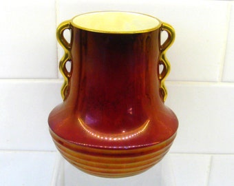 Carlton Ware 5 inch Rouge Royale vase - vintage mid century modern Carltonware