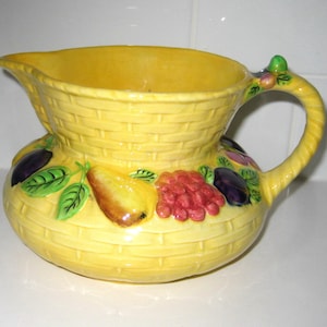 Carlton Ware 4 inch Art Deco jug in the 1930s Fruit Basket pattern
