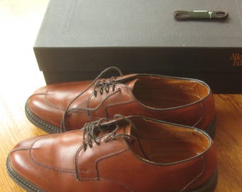 Allen Edmonds Ashton Mens Shoes 8.5D Chili Brown Split Toe Lace Up 1628