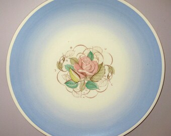 Vintage Susie Cooper Patricia Rose Wall Plaque: Art Deco Blue Charger