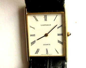 Vintage Lassale 7750 5439 very thin luxury Quartz Wrist Watch in good working order.