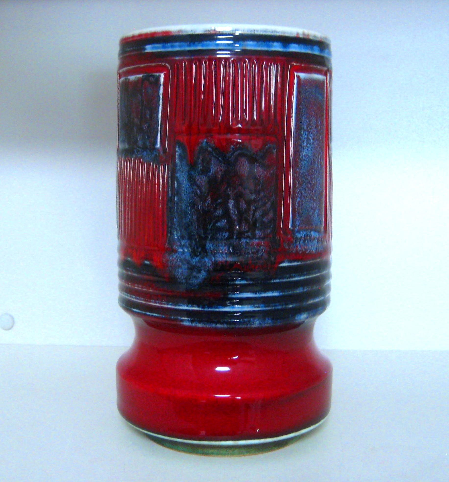 ヴィンテージ品 プール・ポタリー デルフィスシリーズ 幾何学模様 花瓶 ヴィンテージ品 プール・ポタリー デルフィスシリーズ 幾何学模様 花瓶