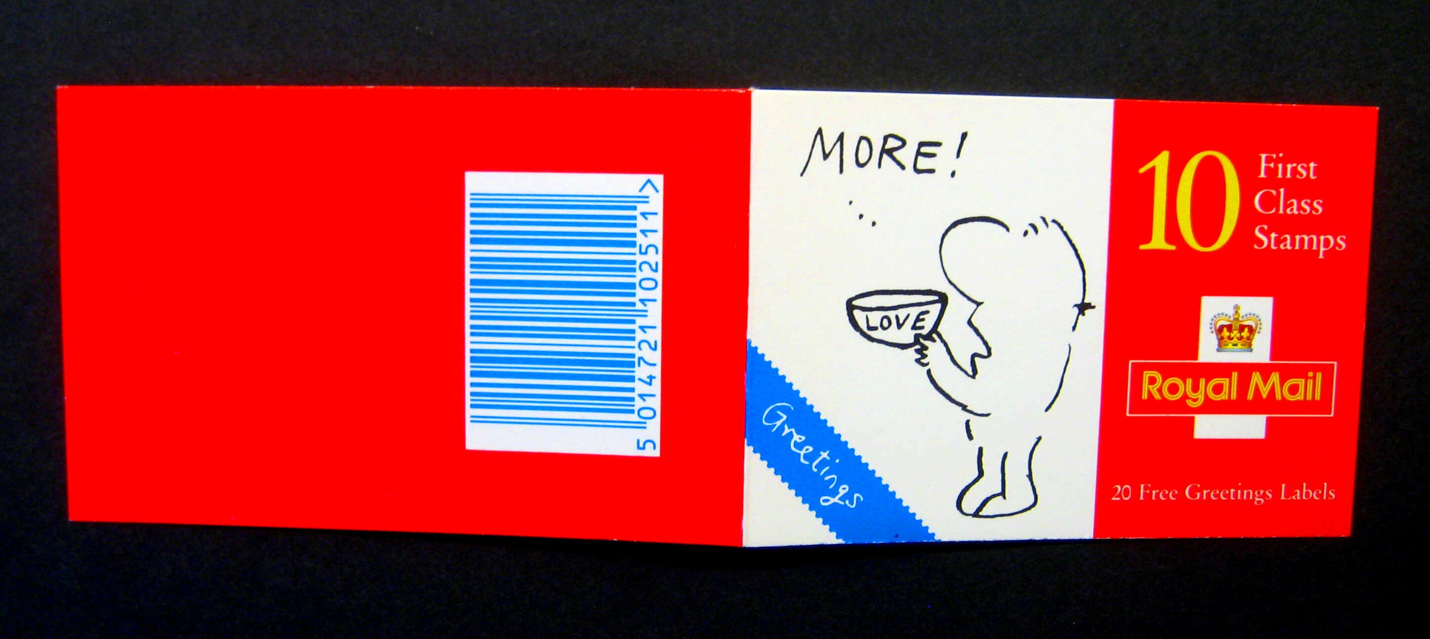 英国切手：1995-96年グリーティングバーコードブックレット