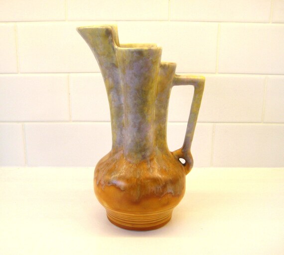 Beswick Ware 9 Inch Gray And Orange Mottled Glaze Jug Etsy