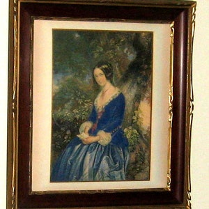 Grabado de George Baxter, El día antes del matrimonio, grabado victoriano vintage fechado el 1 de marzo de 1854.