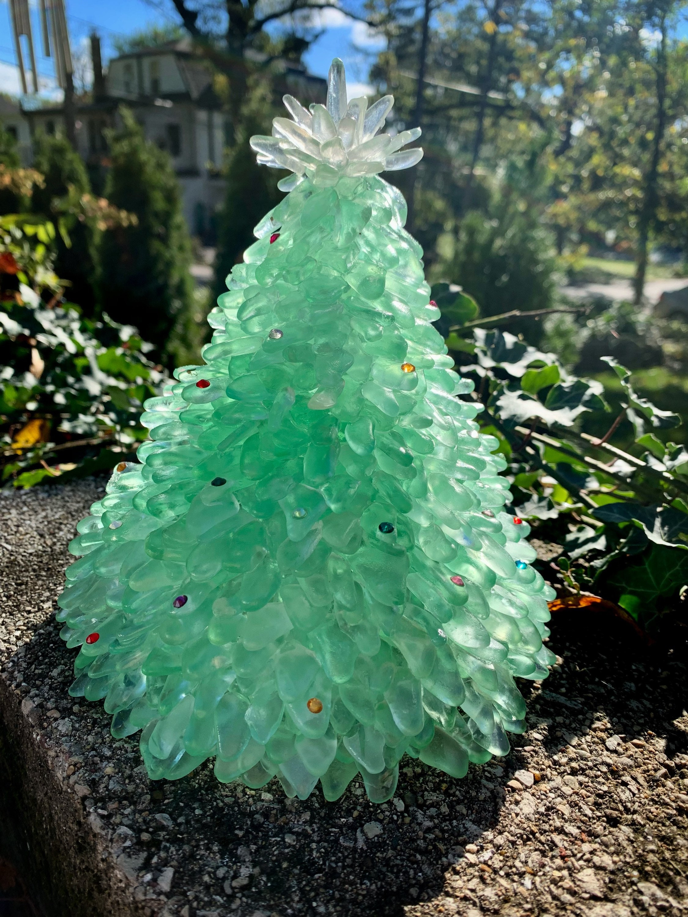 Genuine Seaglass Christmas Tree/Sea Foam