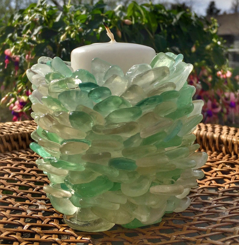 Sea Glass Votive Candle Holder Etsy Singapore